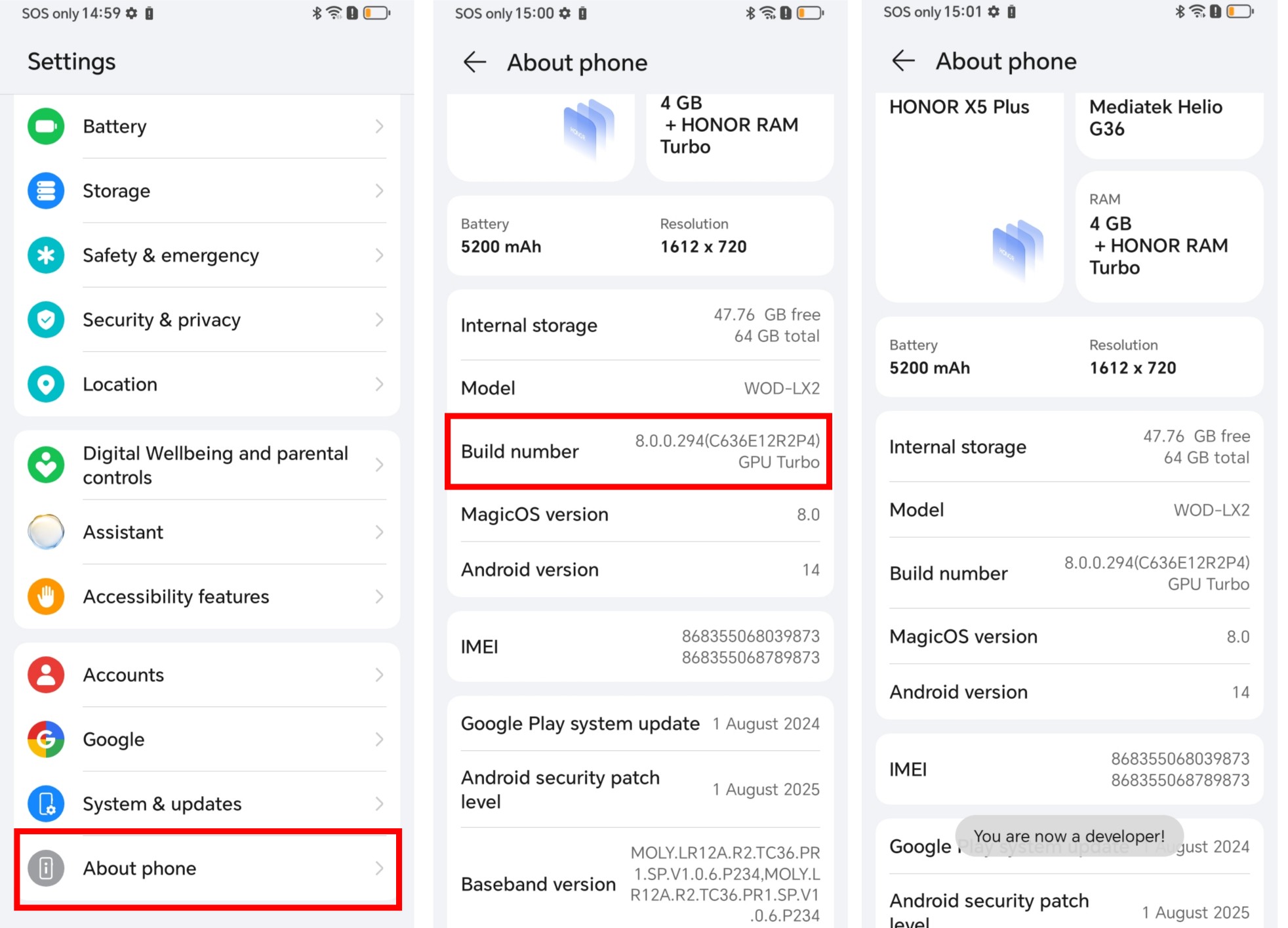 Enable Developer Options (Huawei & Honor)