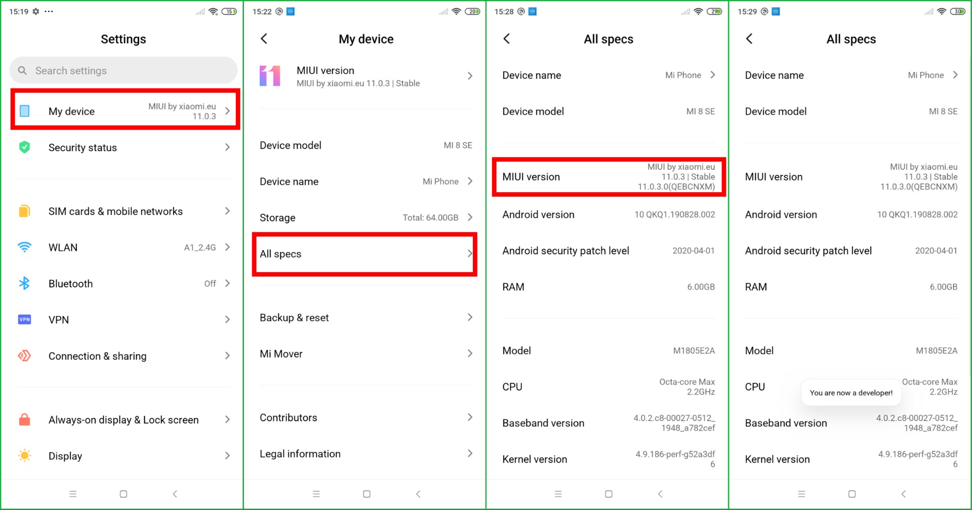 Enable Developer Options on MIUI